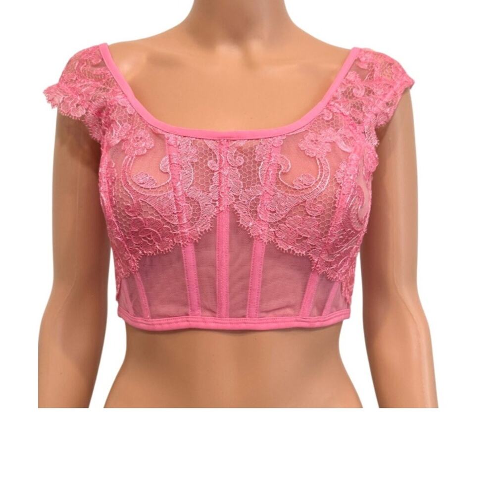 Victoria's Secret Dream Angels small Boho cap sleeve corset BC 3185